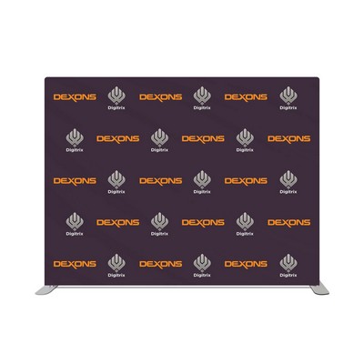 10' x 8' Step and Repeat Straight Pillow Case Backdrop Single Sided Package